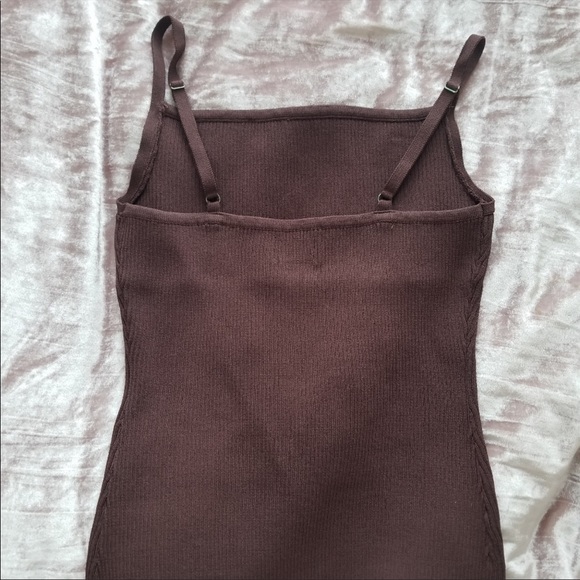 NWT DISSH Dunn Dark Chocolate Rib Knit Camisole Tank Top - Size Medium - Picture 8 of 10